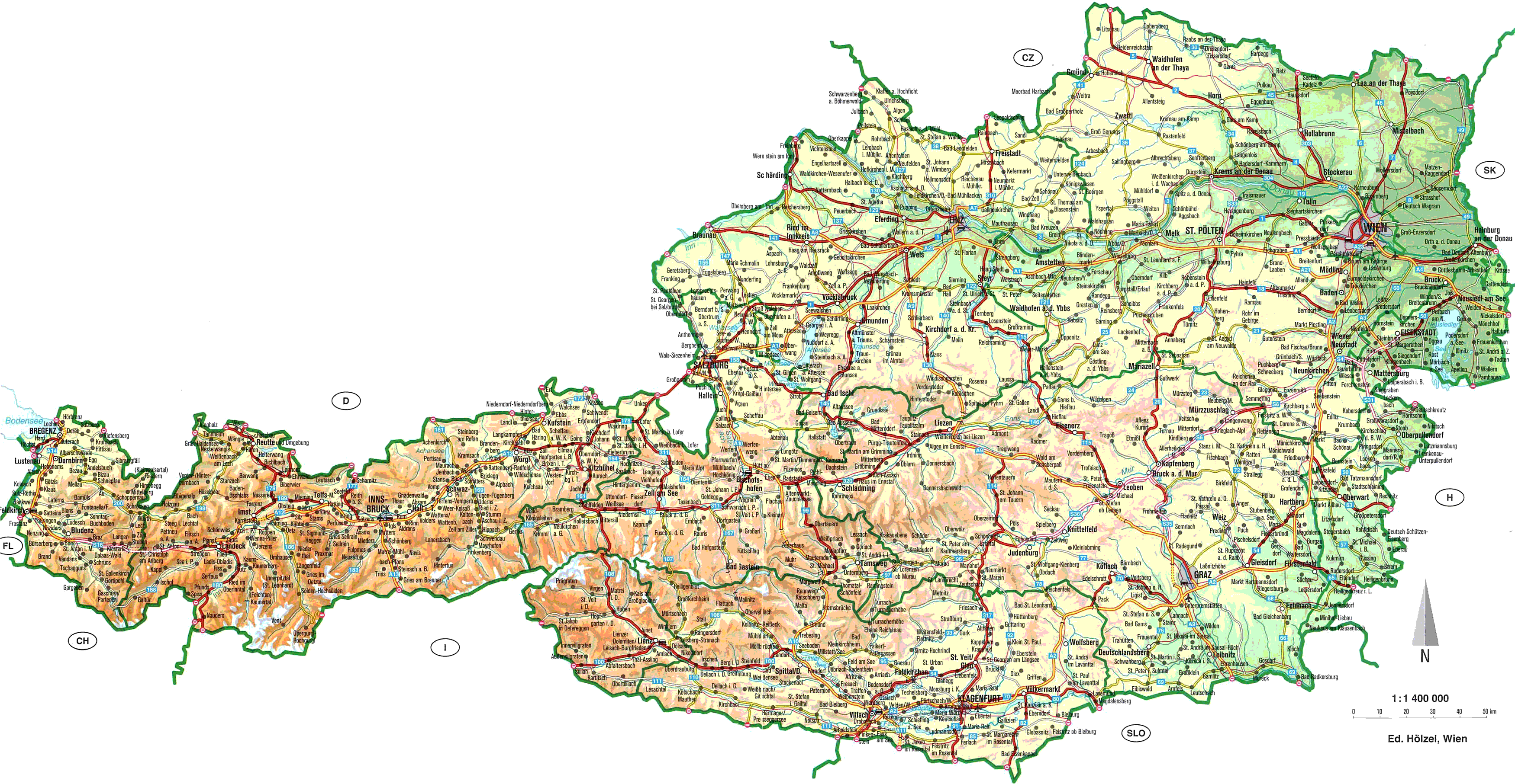 подробная карта австрии на немецком.gif